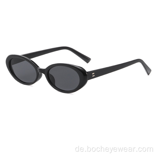 Mode ovaler kleiner Rahmen Reisnagel Sonnenbrille Damen Disco Hip-Hop-Sonnenbrille Net Red Street Shooting Ins Style Brille s21156